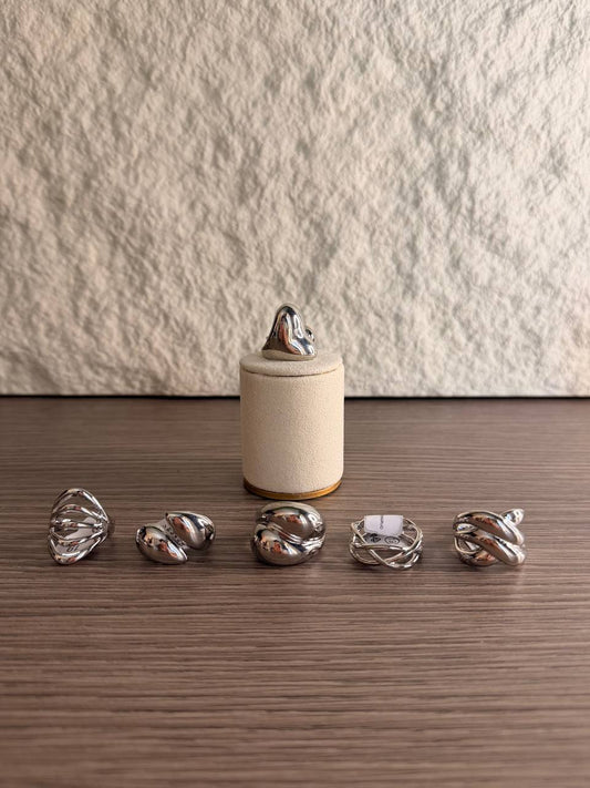 Collezione Anelli Golden Nature & Icons – Confezione da 10 Pezzi