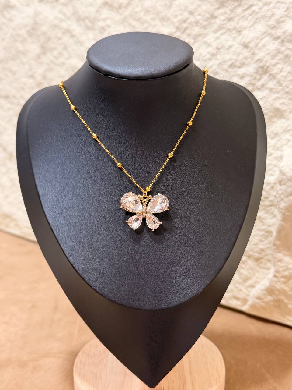 Collana Farfalla Cristallo – Colori Mix – Confezione da 12 Pezzi