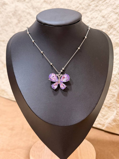Collana Farfalla Cristallo – Colori Mix – Confezione da 12 Pezzi