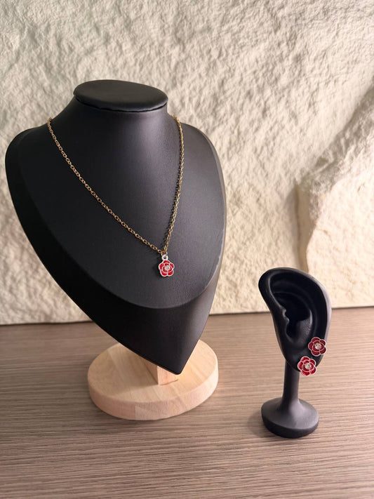 Set Collana e Orecchini Smaltati con Scatolina Cuore – Confezione da 24 Pezzi