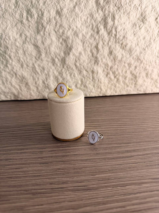 Anello Ovale con Tulipano Vintage – Confezione da 12 Pezzi