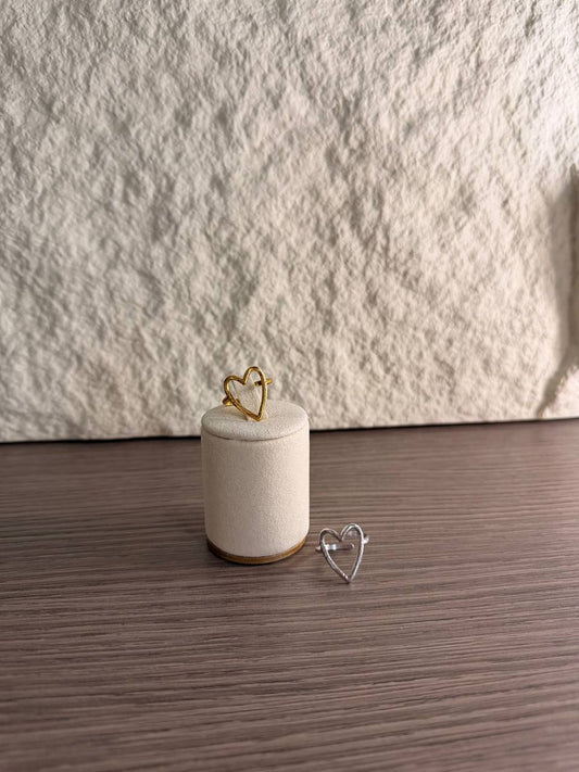 Anello Silhouette Cuore Minimal – Confezione da 12 Pezzi