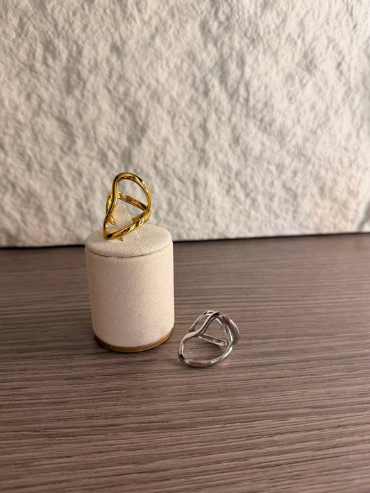 Anello Fascia Ondata Incrociata – Confezione da 12 Pezzi