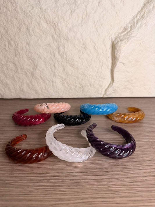 Bracciale Rigido Resina Torciglione – Confezione da 12 Pezzi